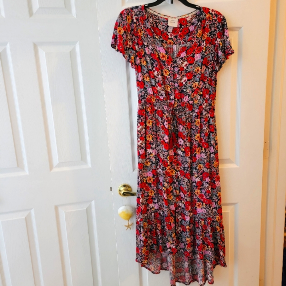 Knox Rose Floral Button Front, Tie Waist Dress